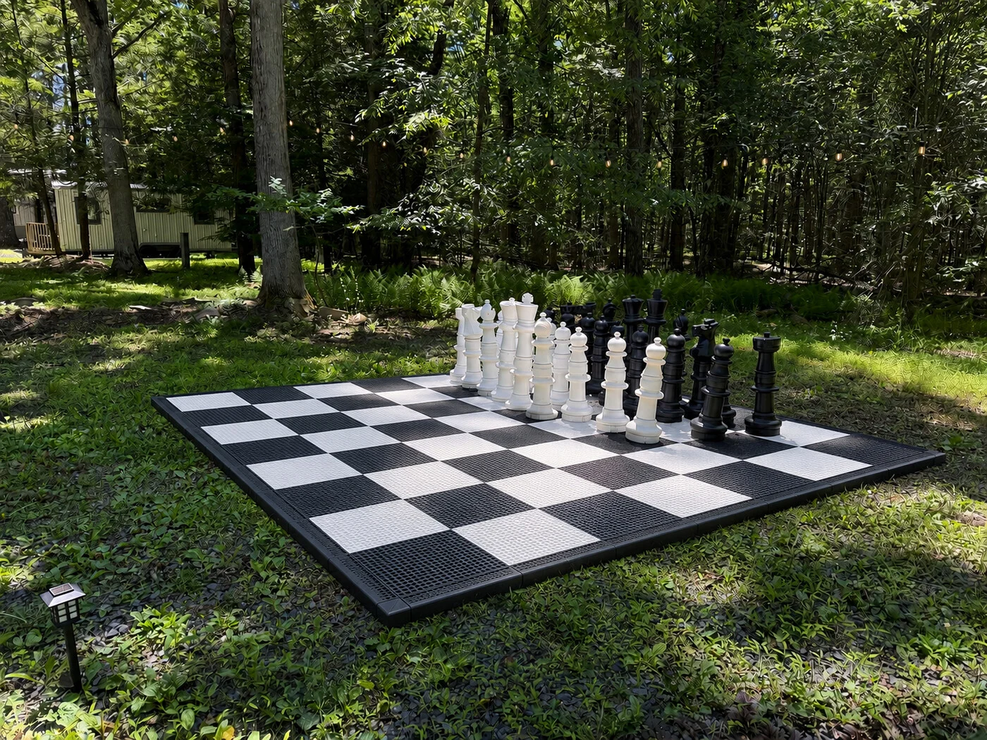 Shared park giant chess area available to Camptel guests