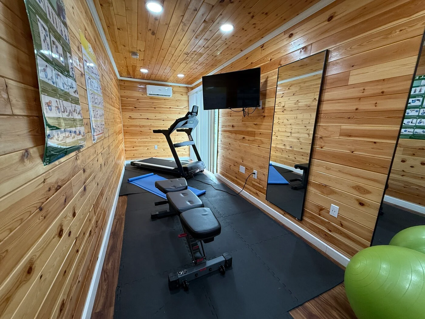 Shared park gym available to Camptel guests