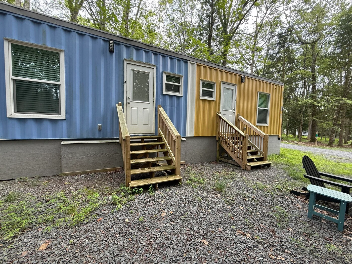 Low and Tide studio entrances with steps