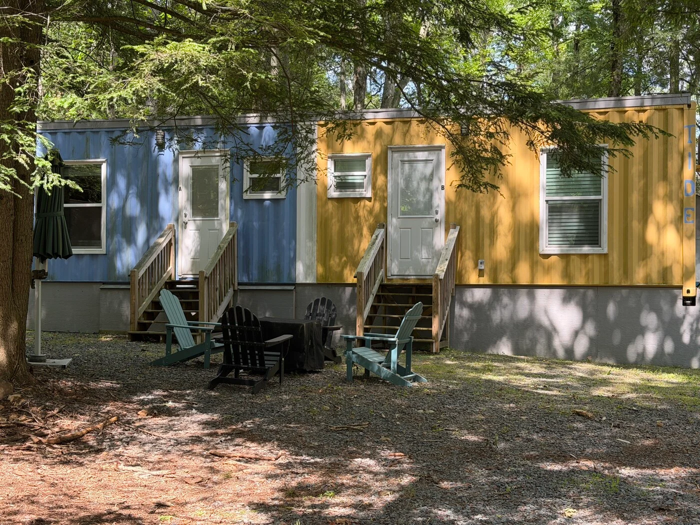 Tide studio and shared outdoor picnic area