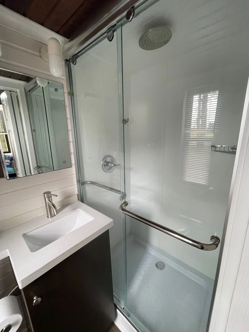 Speedway private bathroom with shower